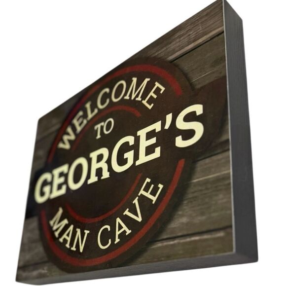 2 8x10 George's Man Cave Signs NEW - Picture 9 of 11